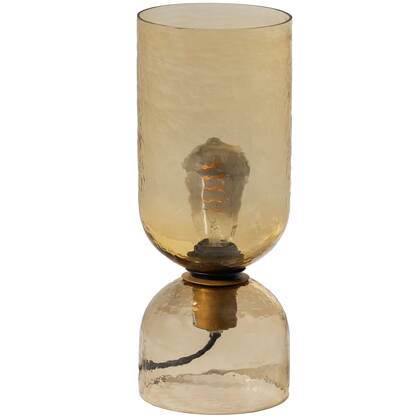 WOOOD Gigi Tafellamp Gehamerd Glas 38xØ15 cm - Naturel afbeelding