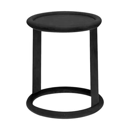 Fameg Lucien Ronde Houten Bijzettafel Ø 50 cm - Zwart