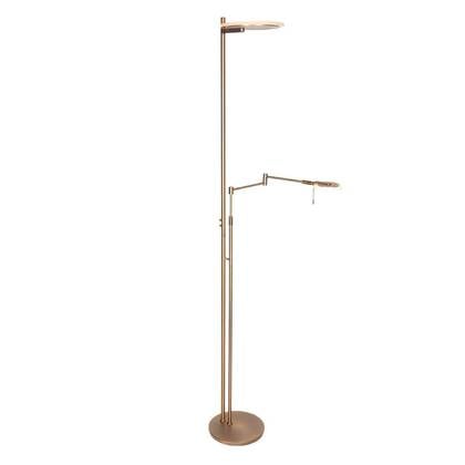 Steinhauer - Vloerlamp Brons Metaal - 187cm - Turound met Leesarm afbeelding