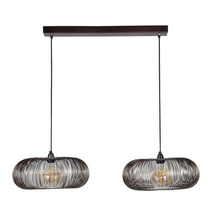 Giga Meubel - Hanglamp Zwart - 2-Lichts - 102x43x150cm - Disk afbeelding