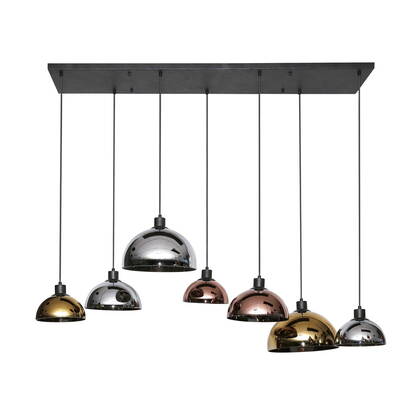 Giga Meubel - Hanglamp Multicolor - 7-Lichts - 150cm - Driekleur afbeelding