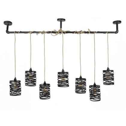 Giga Meubel - Hanglamp Zwart - 7-Lichts - Twist afbeelding