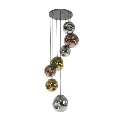 Giga Meubel - Hanglamp Zilver - 7-Lichts - Stellar afbeelding