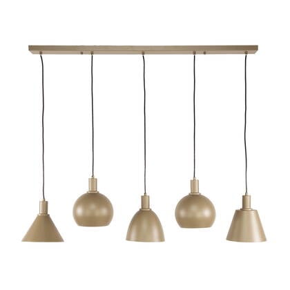 Giga Meubel - Hanglamp Beige - 5-Lichts - 20x118x150cm - Metallo afbeelding