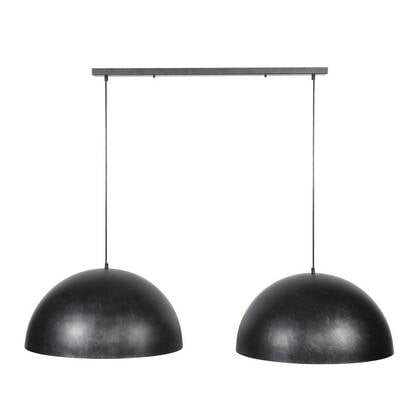 Giga Meubel - Hanglamp Zwart - 2-Lichts - 142x60x150cm - Dome afbeelding