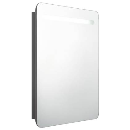 vidaXL Badkamerkast met spiegel en LED 60x11x80 cm grijs