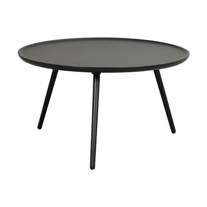 Rowico Home Daisy ronde houten salontafel zwart - Ã80 cm