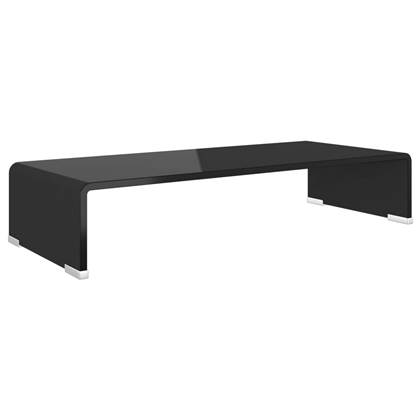 vidaXL TV-meubel|monitorverhoger zwart 60x25x11 cm glas