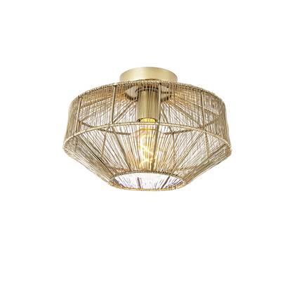 QAZQA bolti - Moderne Plafondlamp - 1 lichts - Ø 30 cm - Goud/messing - Woonkamer | Slaapkamer | Keuken