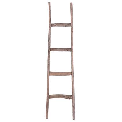 Clayre & Eef Handdoekhouder-Decoratie ladder 34*6*130 cm Bruin Hout Decoratie ladder 5H0369