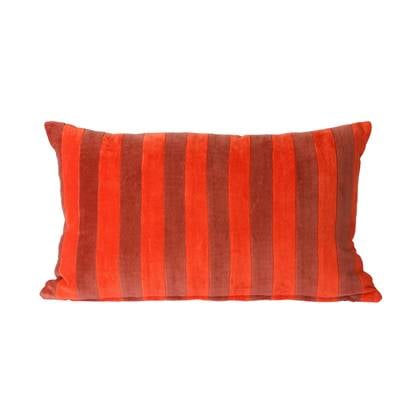 Kussen Striped Velvet Red 30 x 50