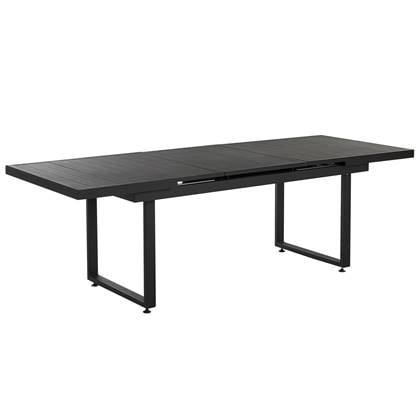 Beliani-VALCANETTO -Tuintafel-Zwart-90 x 180|240 cm-Aluminium