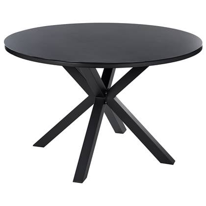 Beliani - MALETTO - Ronde eettafel - Zwart - 120 cm - Aluminium