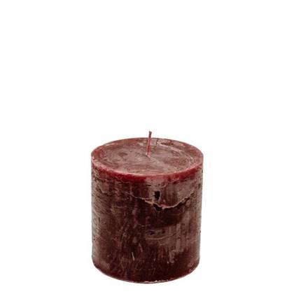 Stompkaars wine red - KaarsenKerstkaarsen - paraffine - 10 centimeter x 10 centimeter