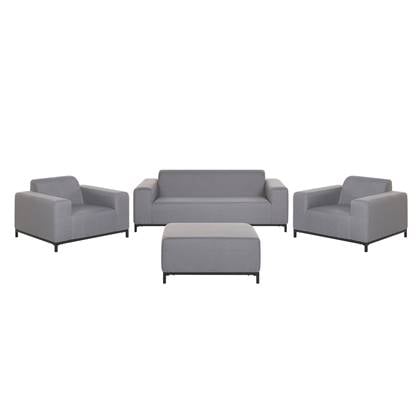 Beliani - ROVIGO - Loungeset voor 5 - Grijs|Zwart - Polyester