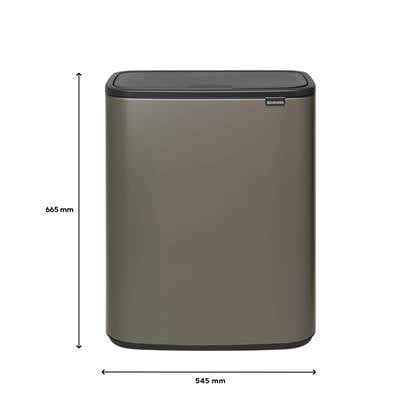 Brabantia Bo Touch bin 2x30 liter Platinum