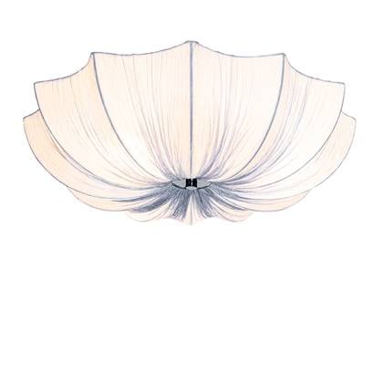 QAZQA Plafondlamp plu Grijs Design D 52cm