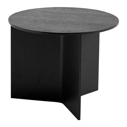 HAY Slit Table Wood Round Bijzettafel - Ã 45 cm - Zwart