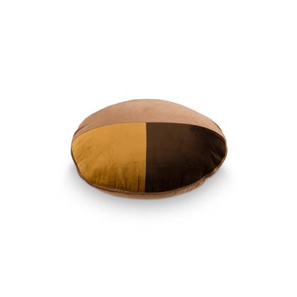 vtwonen Rond Sierkussen - Velvet - Katoen - Bruin - 40 cm