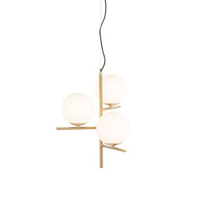 QAZQA Hanglamp flore Goud-messing Design D 40cm