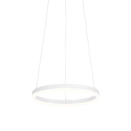 QAZQA Design hanglamp wit 40 cm incl. LED 3-staps dimbaar - Anello