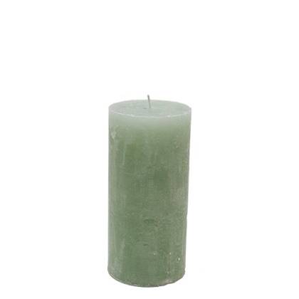 Stompkaars light green - KaarsenKerstkaarsen - paraffine - 7 centimeter x 15 centimeter