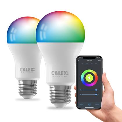 Calex Calex Smart Ampoule LED RGB+CCT E27 Dimmable - Bluetooth Mesh - 9.4W