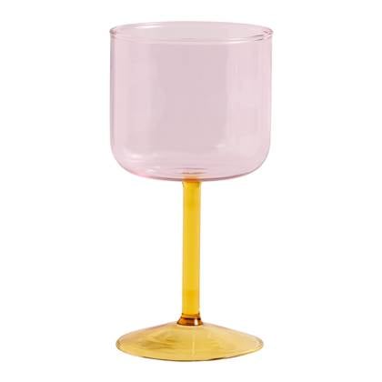 HAY Tint Wijnglazenset 2 st. 0,25 L Roze-Geel