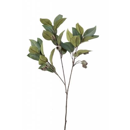 Kunsttak Eucalyptus - Polyester - Groen - 80 cm hoog