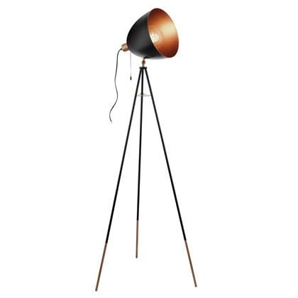 Eglo Chester Vloerlamp Zwart-Koper 135 cm