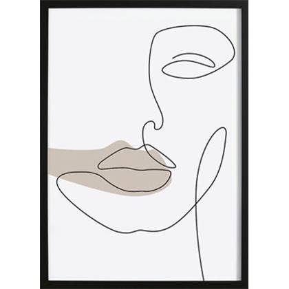 Wallified - Vrouwelijk Gezicht Abstract Poster - Wallified - Abstract