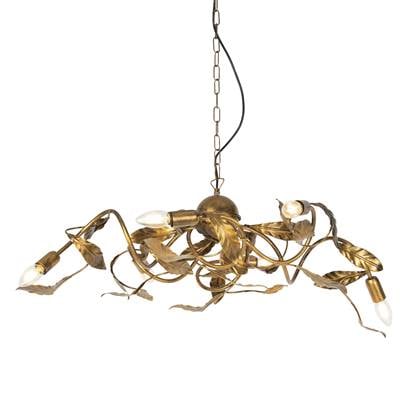 QAZQA Vintage hanglamp antiek goud 6-lichts - Linden