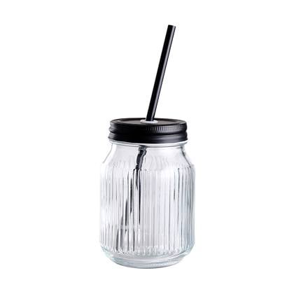 Lisomme Maeve Mason Jar glas met rietje - 450 ml