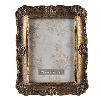 Clayre & Eef Fotolijst 10x15 cm Goudkleurig Polyresin