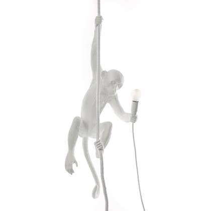 Seletti Monkey Hanglamp Resin-Touw Wit 27 x 80 cm