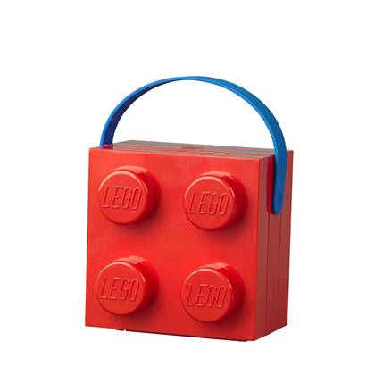 LEGO - Set van 2 - Lunchbox Brick 4 met handvat, Rood - LEGO