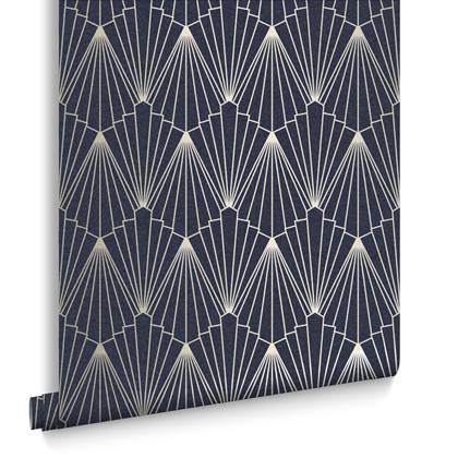 Graham & Brown vliesbehang Rene Nightfall blauw