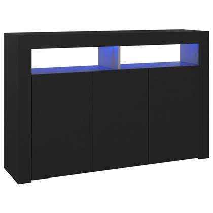 vidaXL Dressoir Zwart 115.5 x 30 x 75 cm