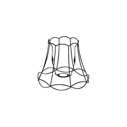 QAZQA Metalen lampenkap 25|21 - Granny Frame Zwart