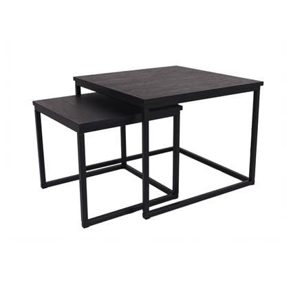 MaximaVida vierkante salontafel set Chicago XL zwart 60 cm
