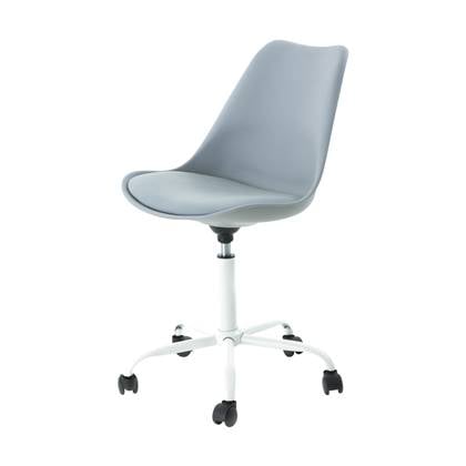 Essence Kontar bureaustoel lichtgrijs wit onderstel