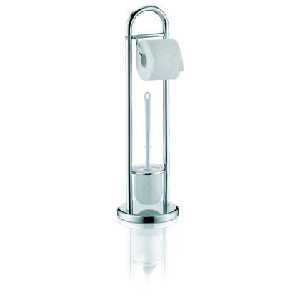 Kela  Fabio Toiletrol en wc-borstel Houder - Zilver - 