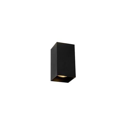 QAZQA Design vierkante wandlamp - Sabbir Zwart