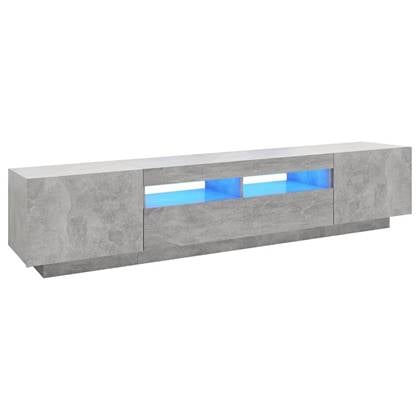 vidaXL Tv-meubel met LED-verlichting 200x35x40 cm betongrijs