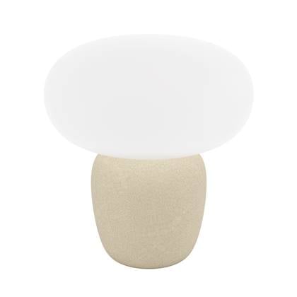 EGLO Cahuama Tafellamp - E27 - 30 cm - Lichtbruin|Wit Wit, Beige
