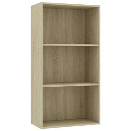 vidaXL-Boekenkast-3-schappen-60x30x114-cm-spaanplaat-sonoma-eikenkleur