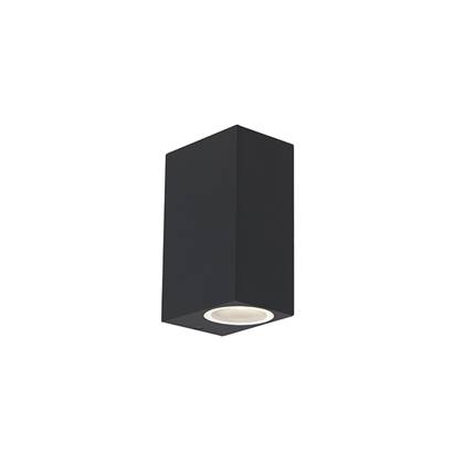 QAZQA Set van 2 moderne wandlampen 2-lichts IP44 - Baleno Zwart