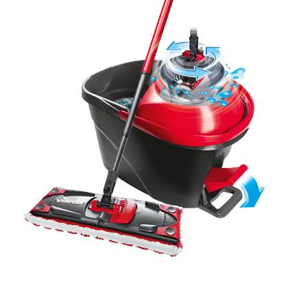 Vileda UltraMat Turbo Vloerwisserset Grijs, Rood
