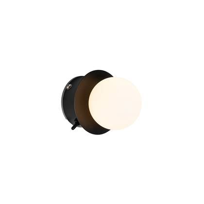 QAZQA Wandlamp cederic Zwart Modern D 100mm