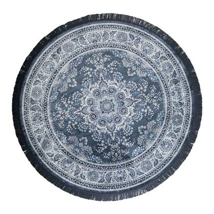 Dutchbone Bodega Vloerkleed Ø 175 cm - Blauw